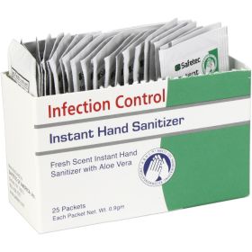 Hand Sanitizer Fresh, .9Gm. Pouch, 25 Per Box