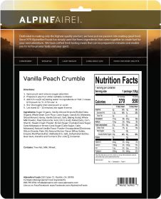 Vanilla Peach Crumble - Cook In The Pouch