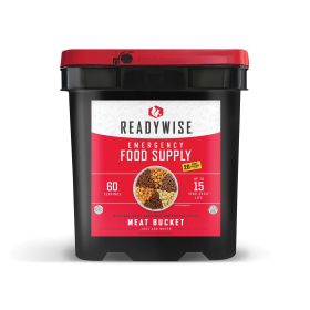 48 Serving Freeze Dried Meat Bucket + 40 Servings Of Rice