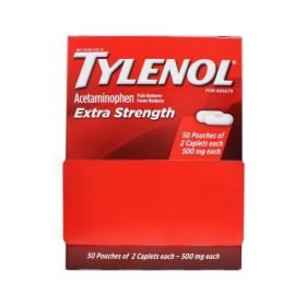 Extra-Strength Tylenol, 100/Box