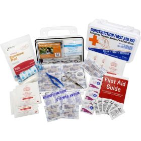 Bilingual Osha Contractors First Aid Kit For Job Sites Up To 10 People, 97 Pieces