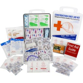Bilingual Osha Contractors First Aid Kit For Job Sites Up To 50 People, 238 Pieces